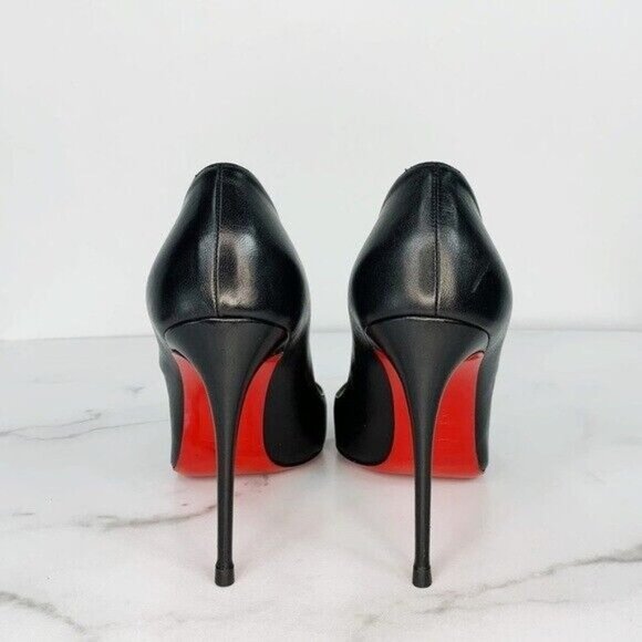 Christian Louboutin Black Nappa Leather Pigalle Follies Pumps 100mm 39.5 - Picture 11 of 16